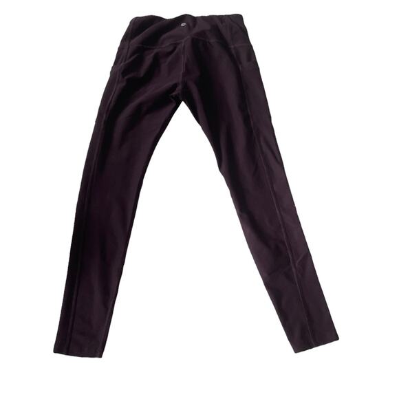 Apana Leggings Full Length Workout Yoga Exercise with Pockets Purple S EUC - Picture 4 of 8